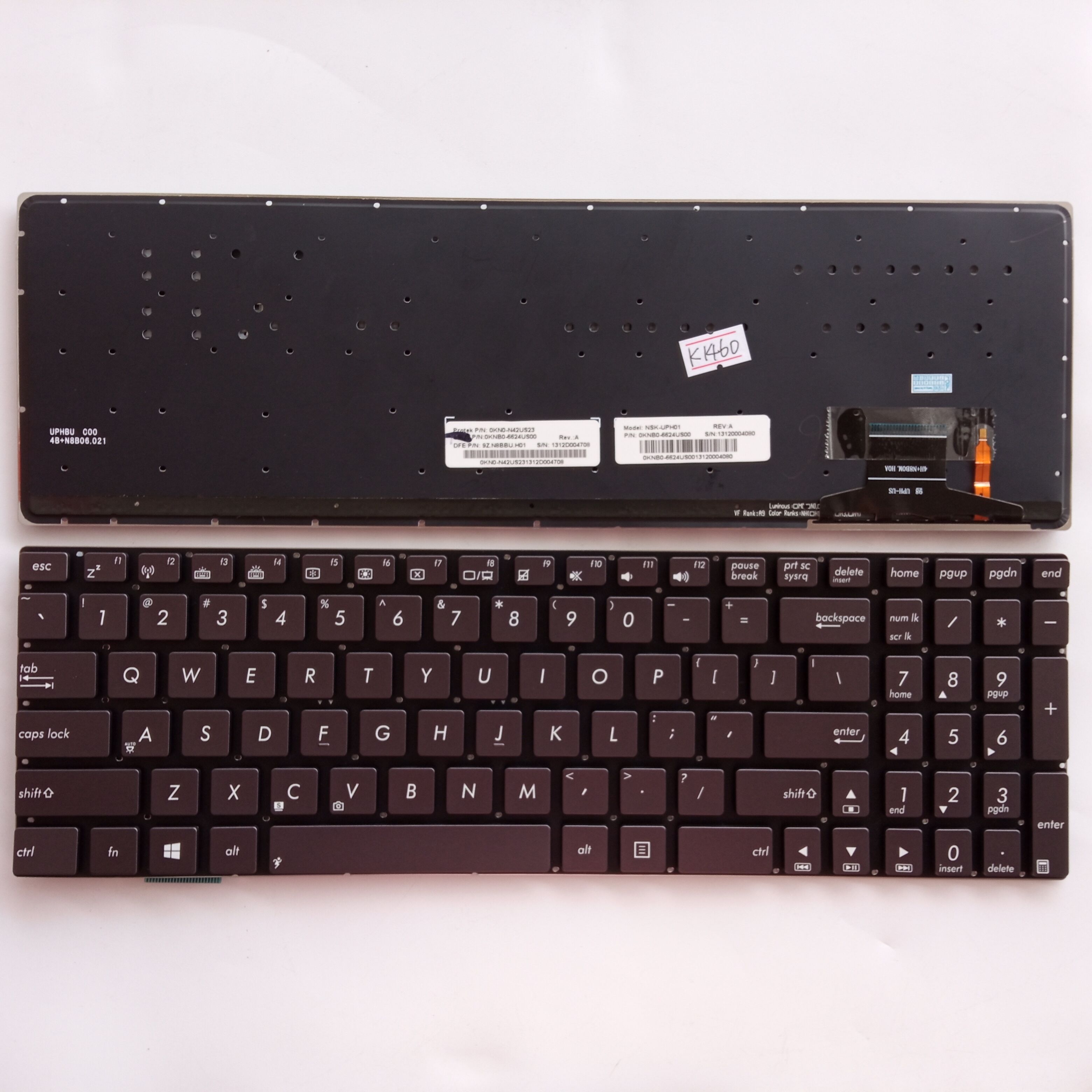 Picture of New Replacement Laptop Keyboard For ASUS UX51/UX51VZ Brown Backlit US Layout